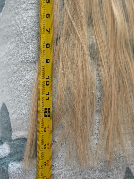 Belami Weft in #80 light Blonde with rooted light brown #8